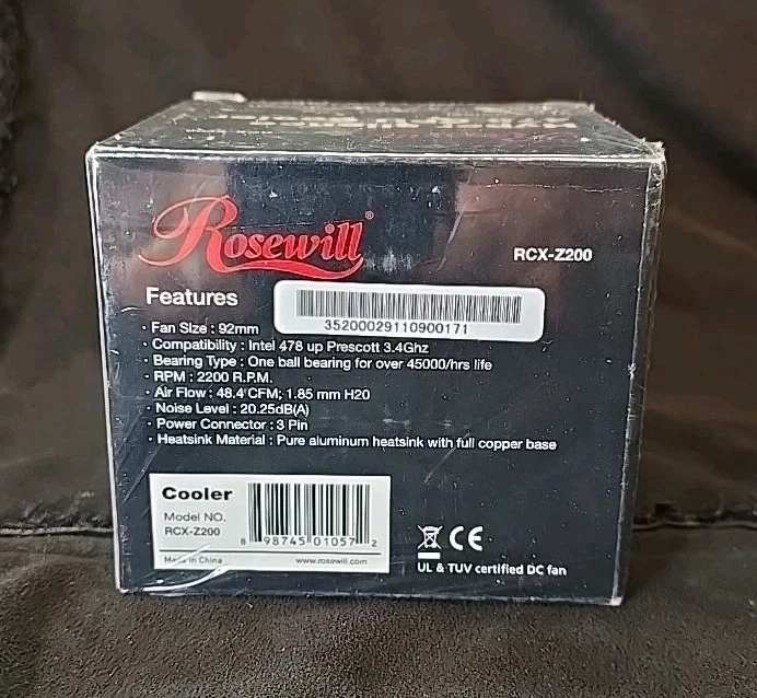 Rosewill Computer CPU Cooler RCX-Z80-AL For AMD K8 AM2 AM2+ Factory Sealed Box - Image 3 of 4