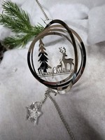 Girlande Weihnachten, Deko, Silber, Metall, Weihnachtsdekoration, Hirsch,Neu🦌