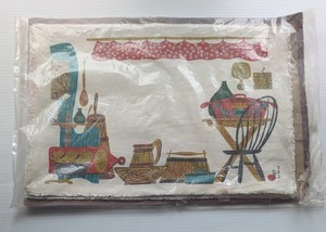 Vintage Robert Darr Wert Placemat And Napkin Set 8 Piece MCM