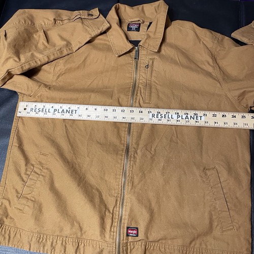 Wrangler Workwear Jacket Mens XL Brown Chore Coat Canvas Cotton Mesh Lined - Picture 20 of 24