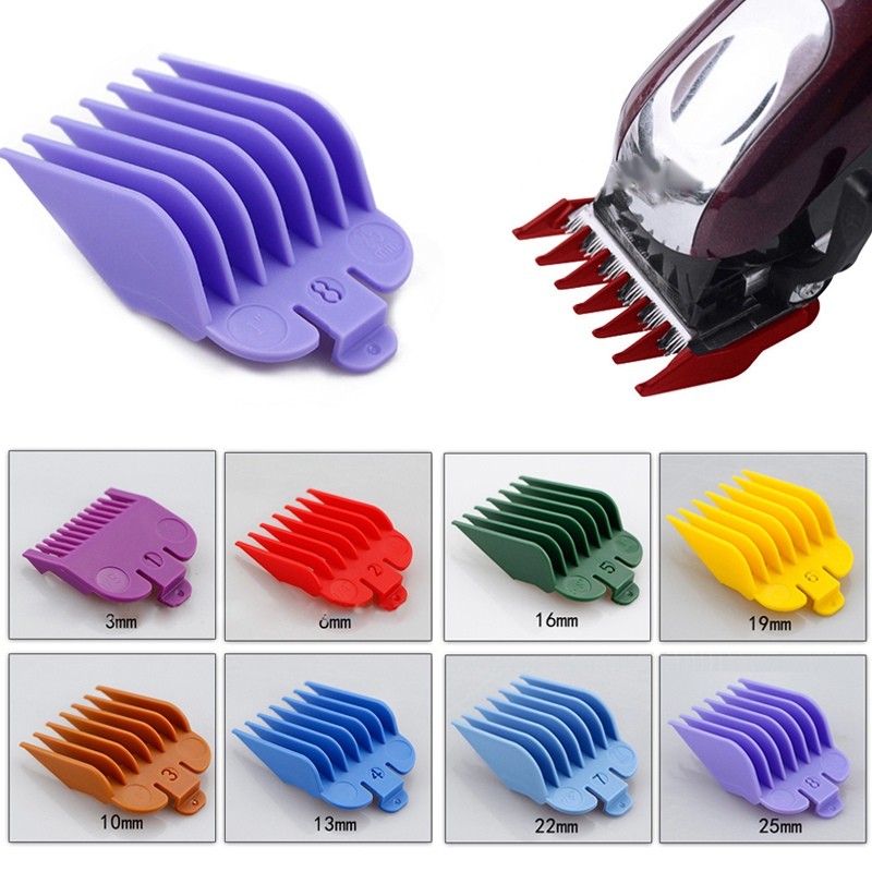 8PCS Hair Clipper Guide Combs Set for Wahl Trimmer Attachmen