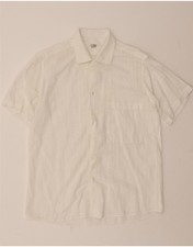 CASSERA Mens Short Sleeve Shirt Size 40 Medium White CY67