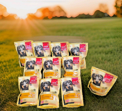 10 Stück + 1 X Gratis Hund Dein Bestes Huhn Chips Leckerlis Belohnung Neu 