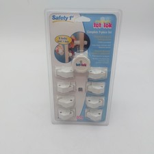 Safety 1st Magnetic Tot Lok Complete 9-Piece Set White 8 Locks 1 Key New Sealed