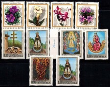 Venezuela 1970 Mi. 1839,1848 Neuf ** 80% fleurs, flore, Madone