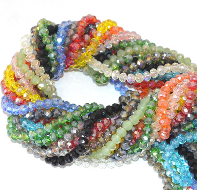 Catotrem Faceted Glass Crystal Beads Strands Briolette Rondelle Crystal Beads Sp