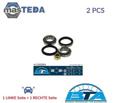 H1G002BTA RADLAGERSATZ RADLAGER SATZ VORNE BTA 2PCS NEU OE QUALITÄT