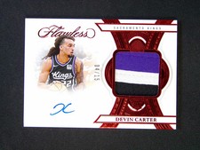 2024-25 Panini Flawless Devin Carter RC Rookie Patch Auto RPA Ruby 04/15