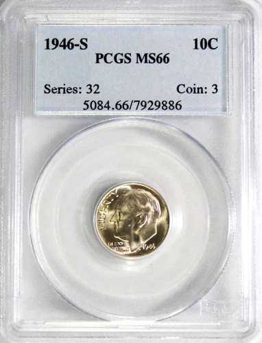 1946-S Roosevelt Dime PCGS MS66 #GA6-86  "90% Silver"