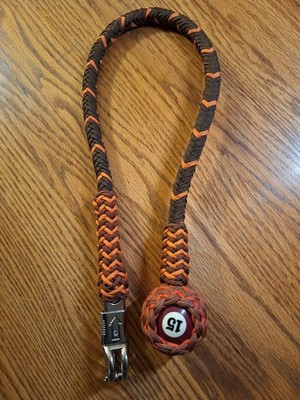 Motorcycle 550 Nylon Paracord Get Back Whip Dark/Chocolate Brown/Int' Orange