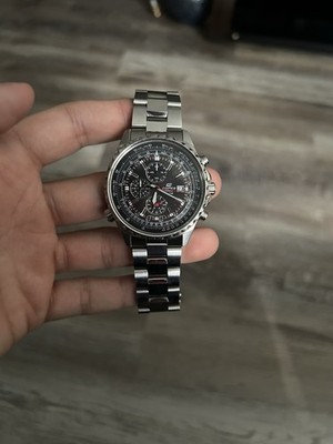 Casio Edifice Mens Chronograph Silver Tone Stainless Steel Bracelet Watch