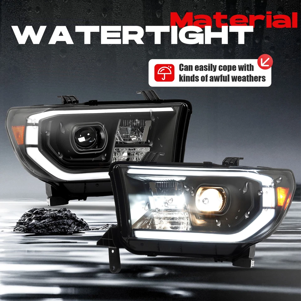 Faros LED para conductor y pasajero para Toyota Tundra 2007-2013 Sequoia 2008-2017 Foto 3 de 4