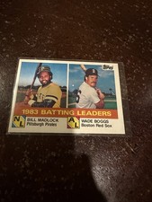 1984 Topps - League Leaders Wade Boggs, Bill Madlock #131