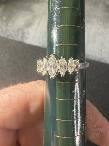 Ross Simons Sterling Silber Zirkonia Clustered Bandring 925 Gr: 8 - Bild 6 von 11