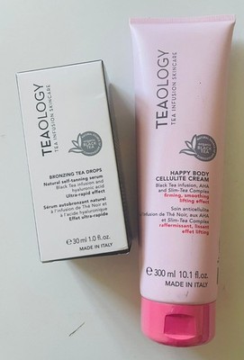 Teaology Set: Happy Body Cellulite Cream 200 ml + Bronzing Tea Drops 30 ml