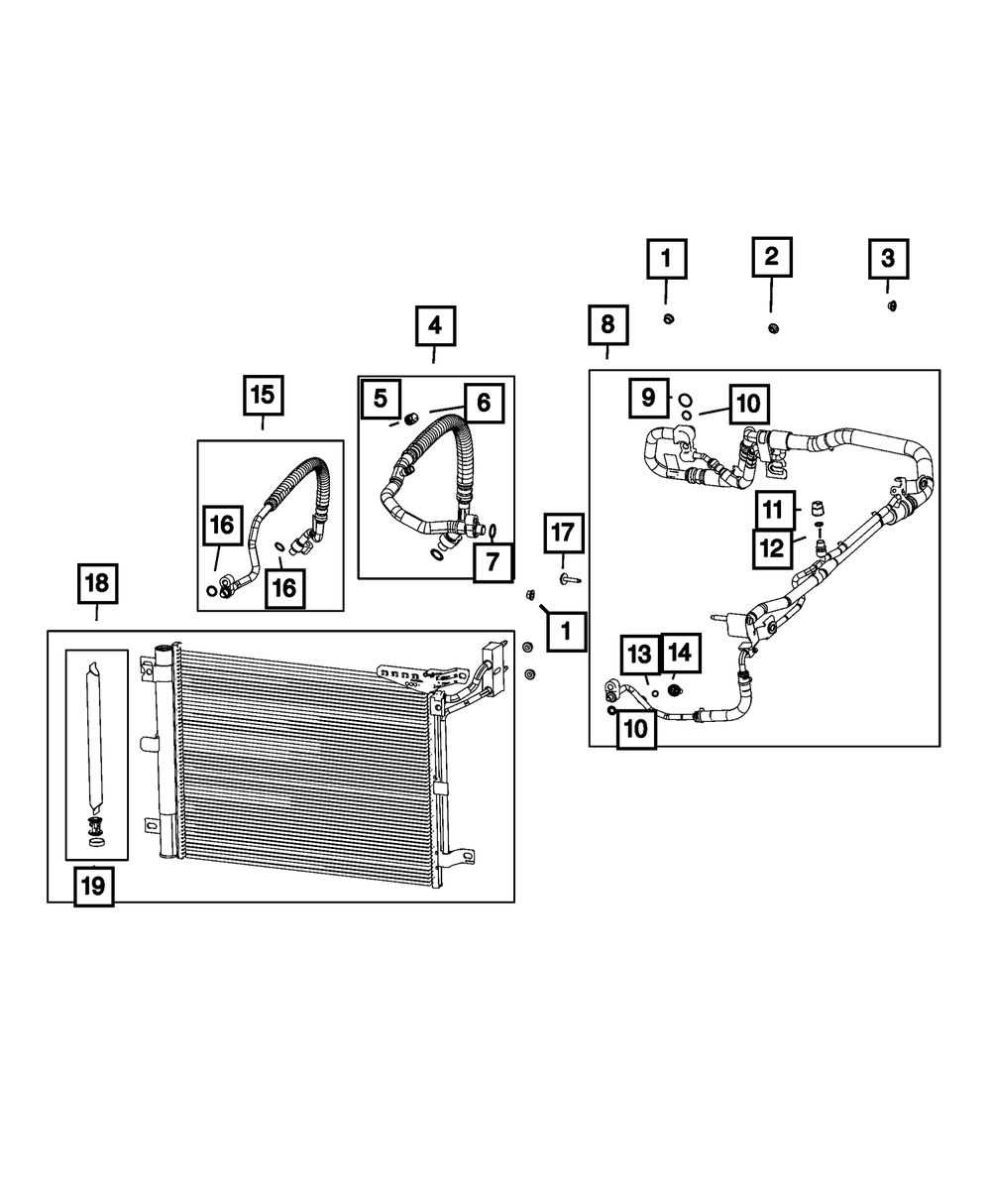 Genuine Mopar A/C Discharge Line 68282105AB