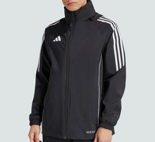 adidas women Tiro 24 Rain Jacket Size S Black New with Tag