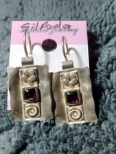 Silpada 925 Garnet Pierced Earrings