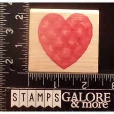 RUBBER STAMPEDE RUBBER STAMPS A732E QUILTED HEART LOVE VALENTINES T37