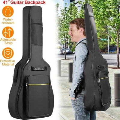 MARKENLOS 41" Gitarrentasche Akustik Gitarre Koffertasche Konzertgitarren Tasche Gig Bag