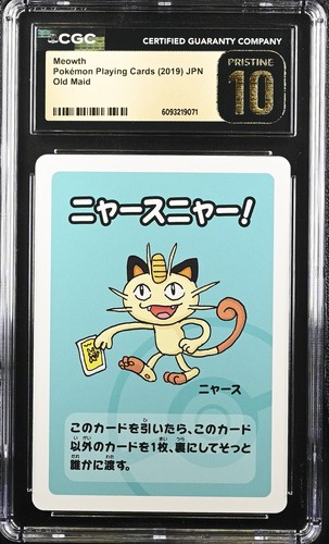 2019 Pokemon Japanese Playing Cards Old Maid Meowth CGC 10 PRISTINE