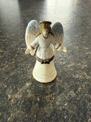 PerJenkities  My Guardian Angel  Porcelain Box - RARE Christmas