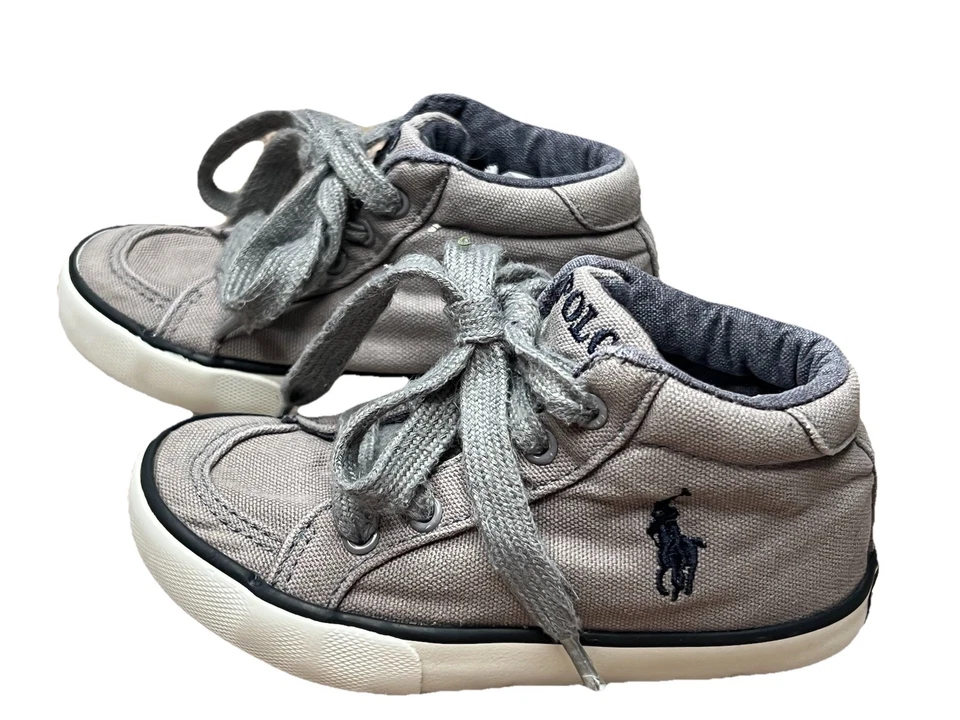 Tenis Polo Ralph Lauren para niños pequeños grises talla 9 niño pequeño Foto 3 de 4