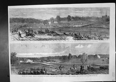 Alter Bürgerkrieg Amerika Vormarsch Rückzug Federals Jefferson County 1863 viktorianisch