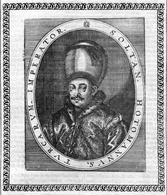Osman II Sultan Empire Turkey Türkei Ottoman Empire Portrait Kupferstich 1650