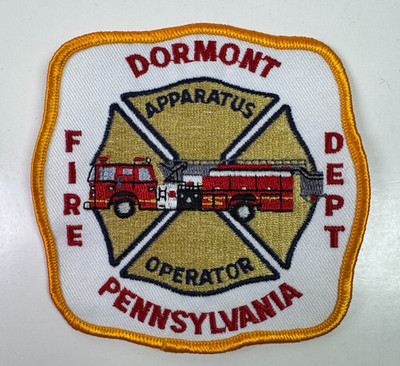 Dormont Fire Apparatus Operator Pennsylvania Patch GG5