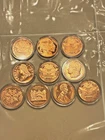 Lot of 10 (ten) 1oz. COPPER ROUNDS .999 -  5 (Five assorted Rounds) NEW
