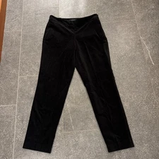 Talbots Velvet Black Holiday Soho Ankle Pant 6 Comfort Stretch Pull On Women’s