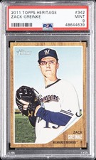 2011 TOPPS HERITAGE #342 ZACK GREINKE PSA 9