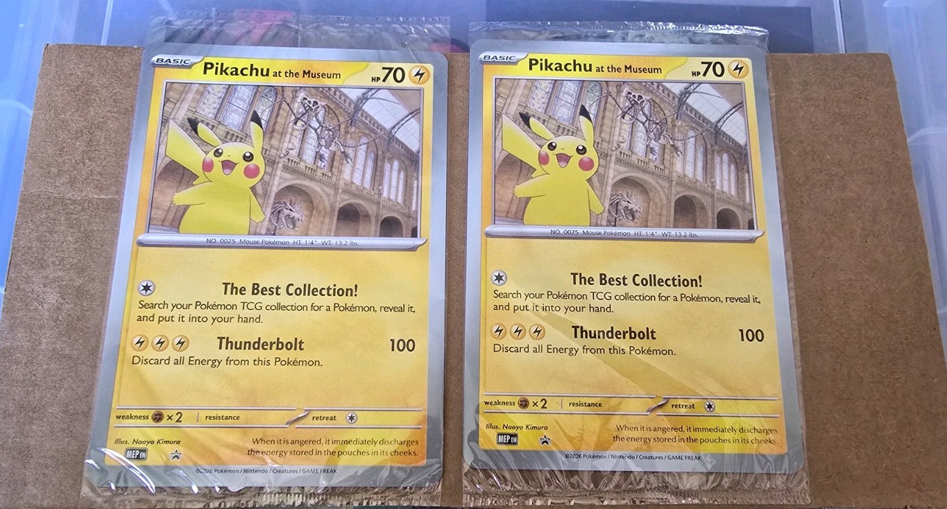 Pikachu At The Museum Sealed Jumbo Pokemon Card Promo X2