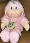 Cabbage Patch Kids Doll Babies Bean BBB Rare Pink Knit Blue Eyes Arm Tag 1986
