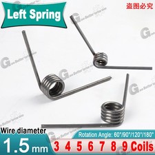 Torsion Spring 3-9 Coil (10 pcs), 1.5mm Wire dia, 8 ~ 16mm OD, Left spring Steel