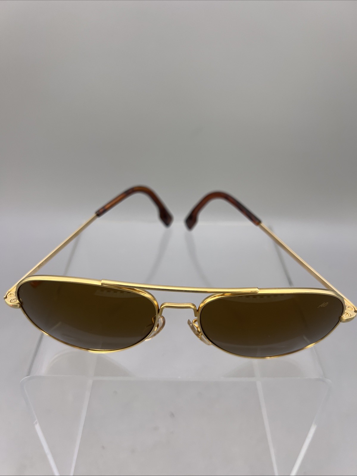 American Optical General Polarized Aviator Sunglasses 58-14 24k USA I08