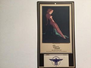 RARE Vintage 1944 Pinup Girlie “When Shadows Fall” Calendar “Troc” SF, CA