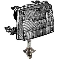Faro proiettore destro per fiat uno anno 83-10/89 R2 (Bilux);H4 incl. lampade PHILIPS