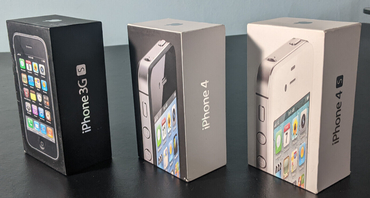 Lot of 3 Apple iPhone Boxes Only - 3gs 4, 4s | eBay