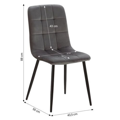 Esstisch mit 4 Stühlen Holz massiv Stühle Grau Tisch 120x80 Weiß Set Homestyle4u - Bild 3 von 12