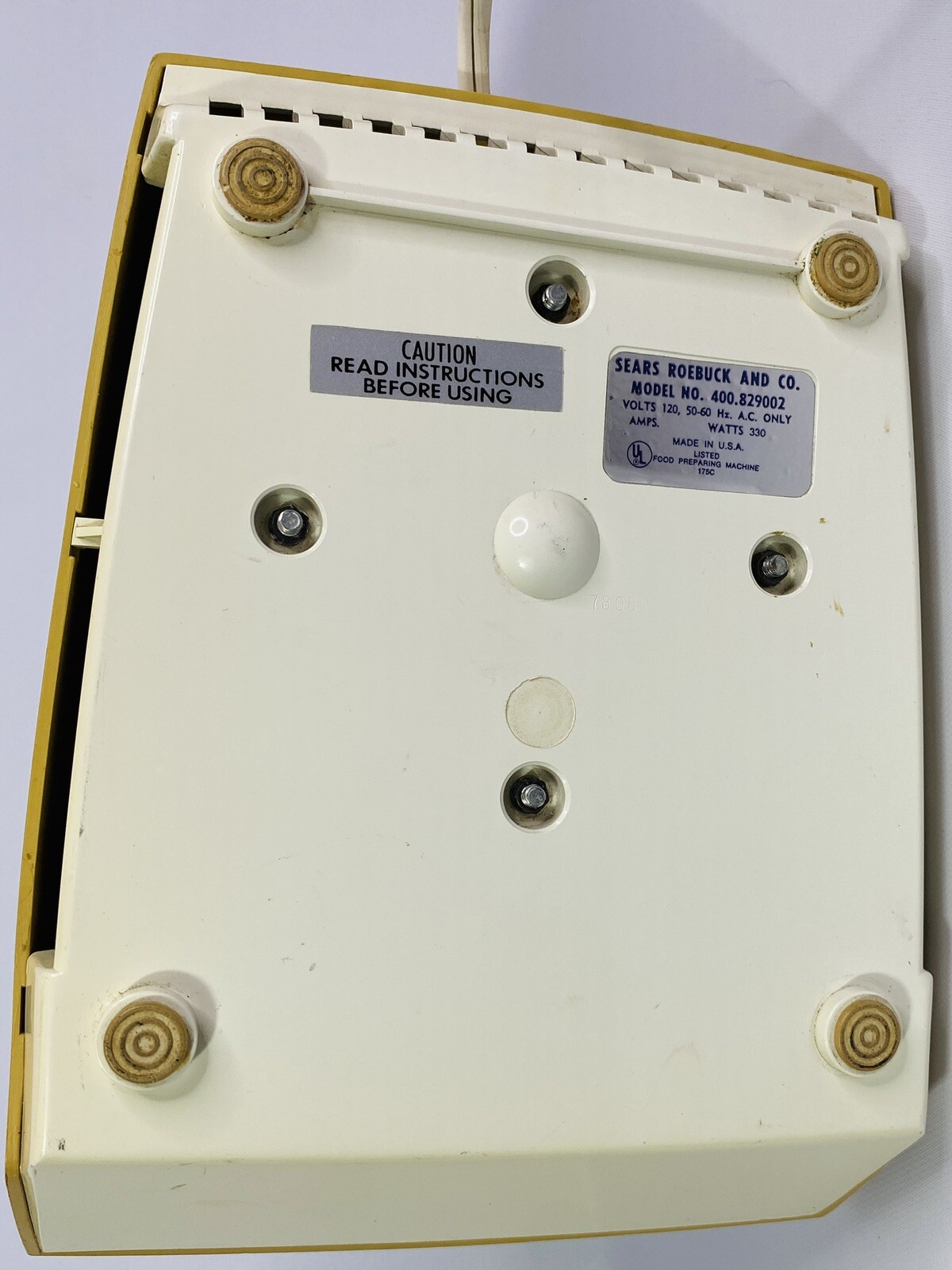 Vintage Sears Blender Base Motor 7 Speed Gold For Parts Roebuck 400