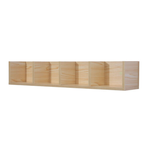 Estante de almacenamiento de 4 rejillas de montaje en pared para medios de CD estante de almacenamiento de CD de madera Reino Unido - Imagen 6 de 16