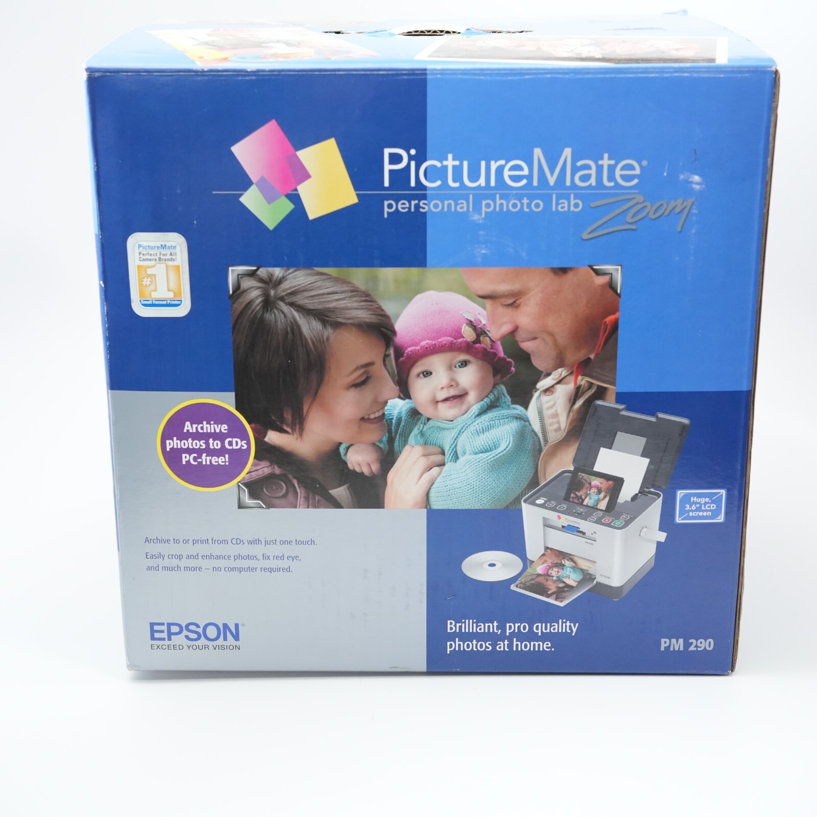 NEW EPSON PICTURE MATE PM290 INKJET PHOTO PRINTER W/CD BURNER ...