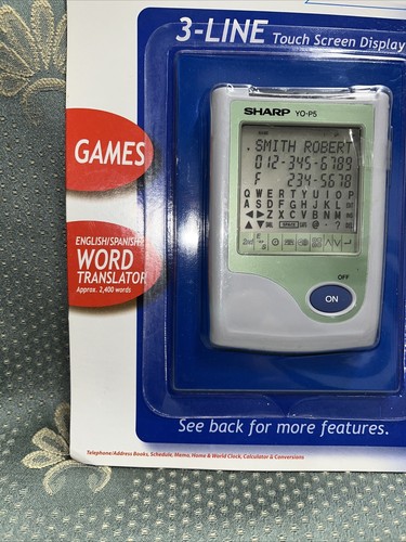 Vintage SHARP YO-P5 Personal Organizer Spanish English Translator & Games - Picture 2 of 10
