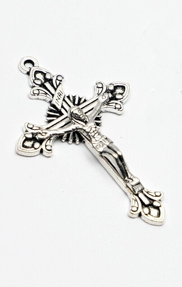 large JESUS pray CRUCIFIX CROSS pendant 24