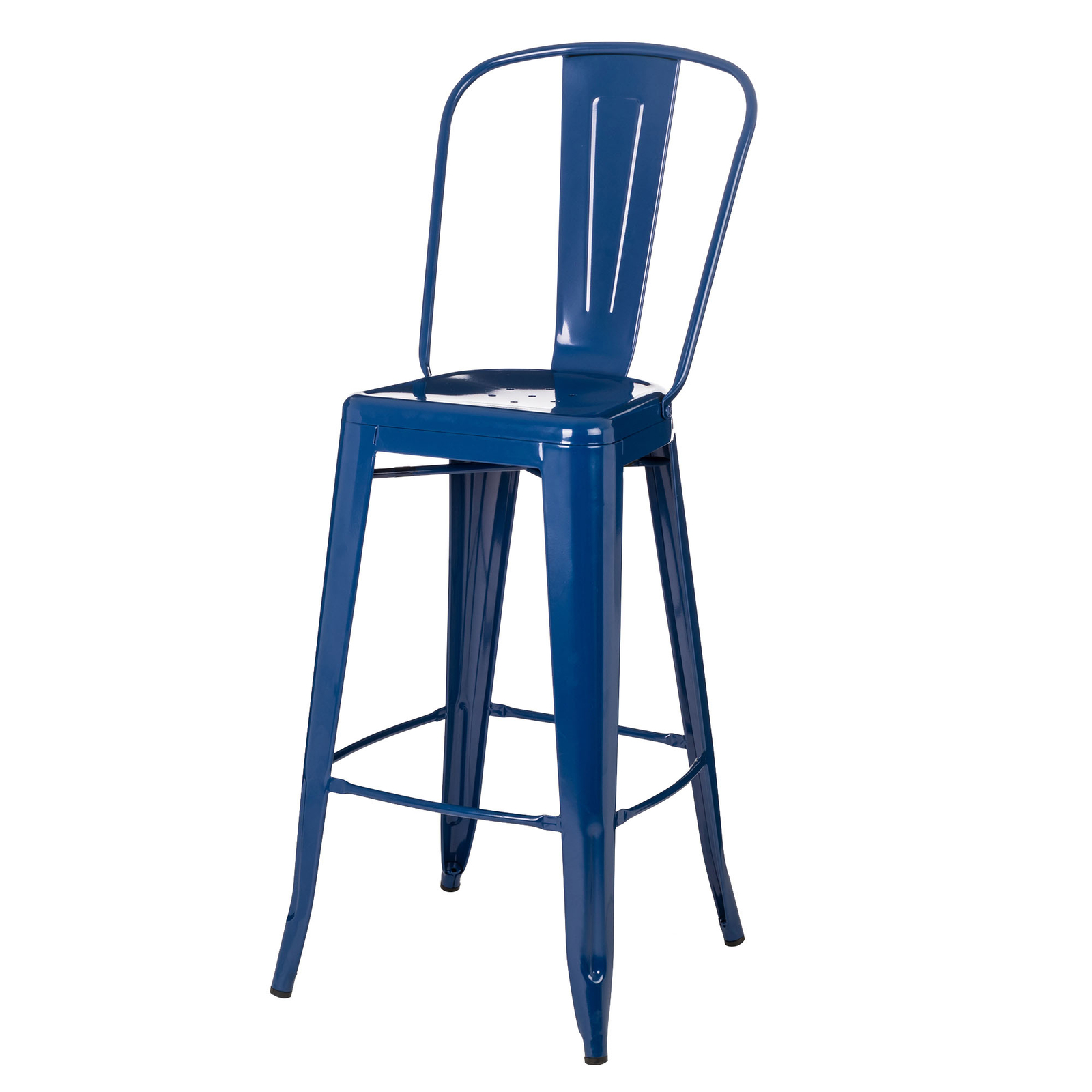 Glitzhome Set of 2 Vintage Navy Blue Metal Counter Bar Stool Kitchen Chairs for sale online eBay