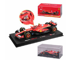 BBURAGO 1:43 SF24 2024 FERRARI F1 55 Carlos Sainz Model CAR w/ Helmet