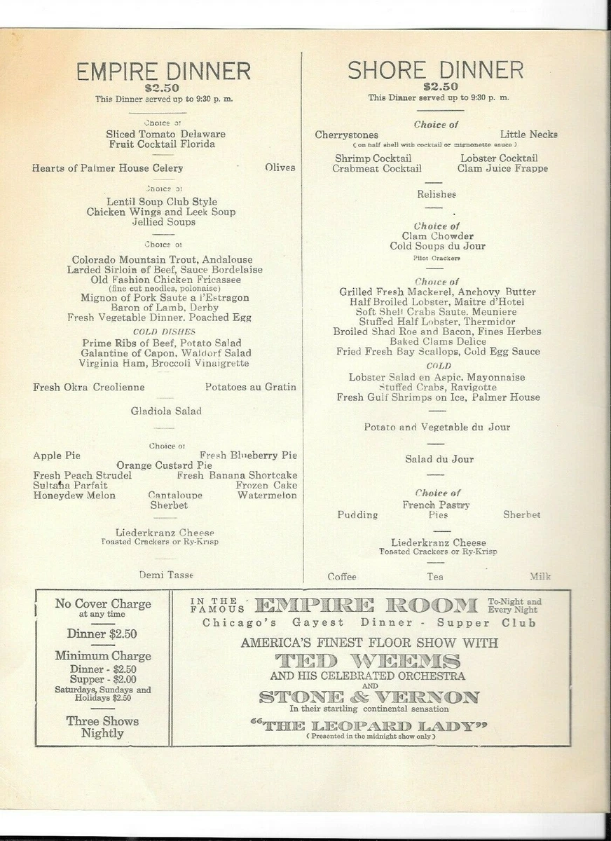 Empire menu deals