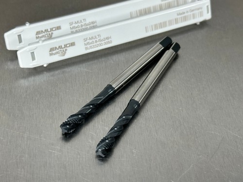(2) Emuge M5x0.8 Tap Spiral Flute 6H Metric, 3FL, Bottom BU533200.0050 MultiTap - Picture 2 of 3